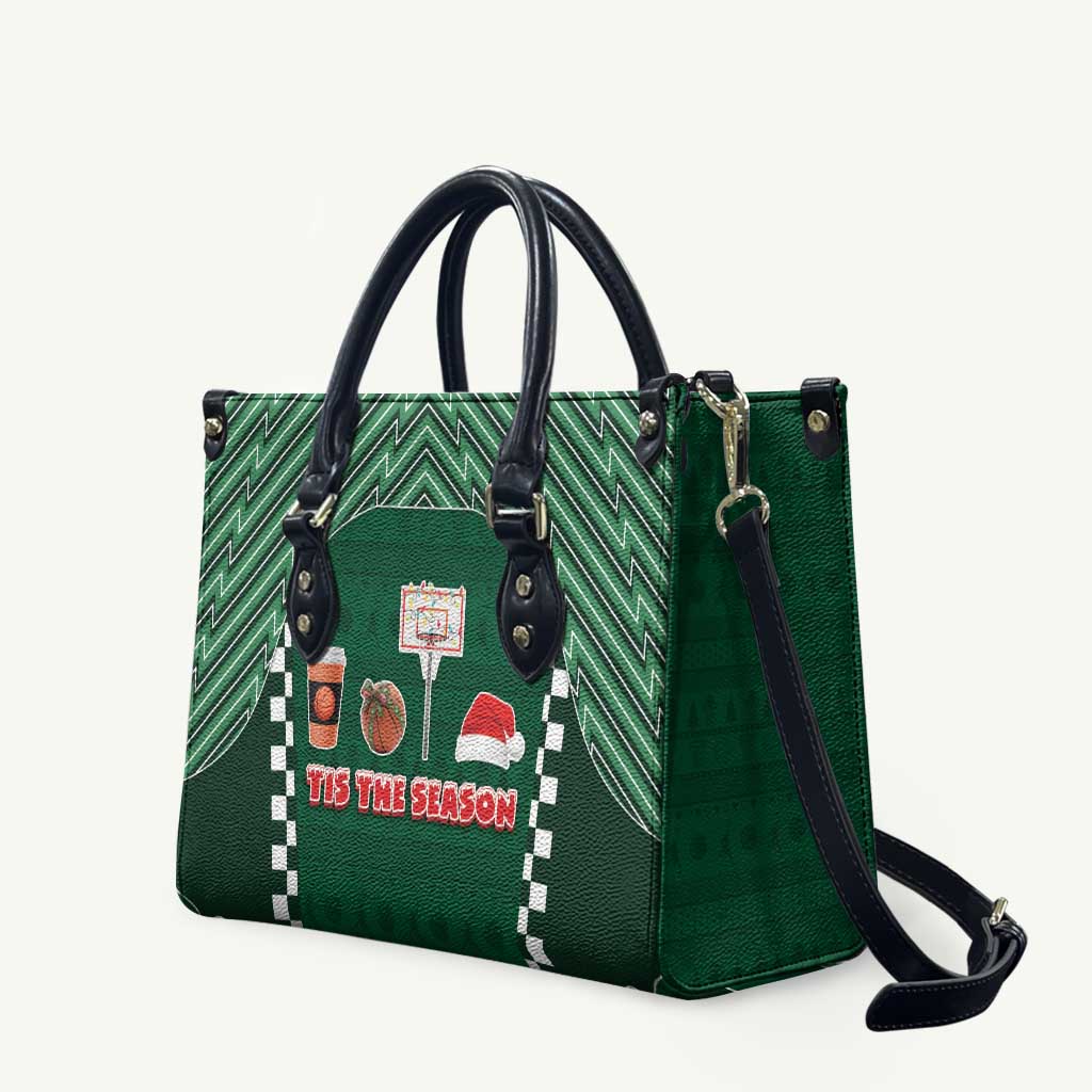 Basketball Christmas Leather Bag Tis The Season - Wonder Print Shop