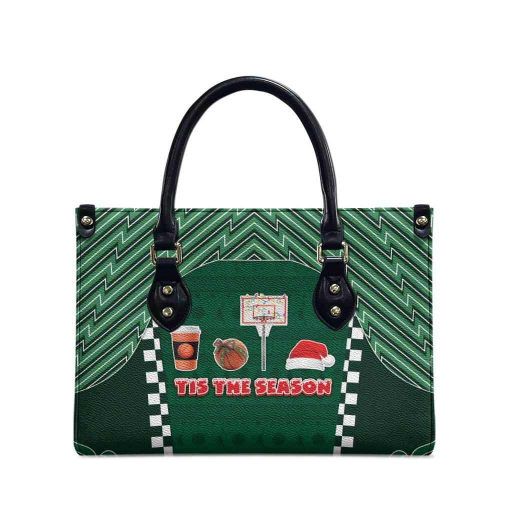 Basketball Christmas Leather Bag Tis The Season - Wonder Print Shop