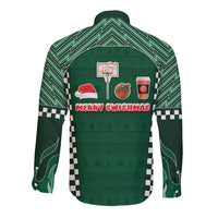 Basketball Christmas Long Sleeve Button Shirt Tis The Season - Wonder Print Shop