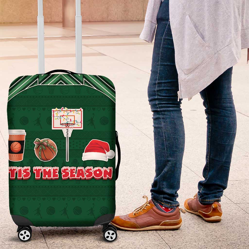 Basketball Christmas Luggage Cover Tis The Season - Wonder Print Shop