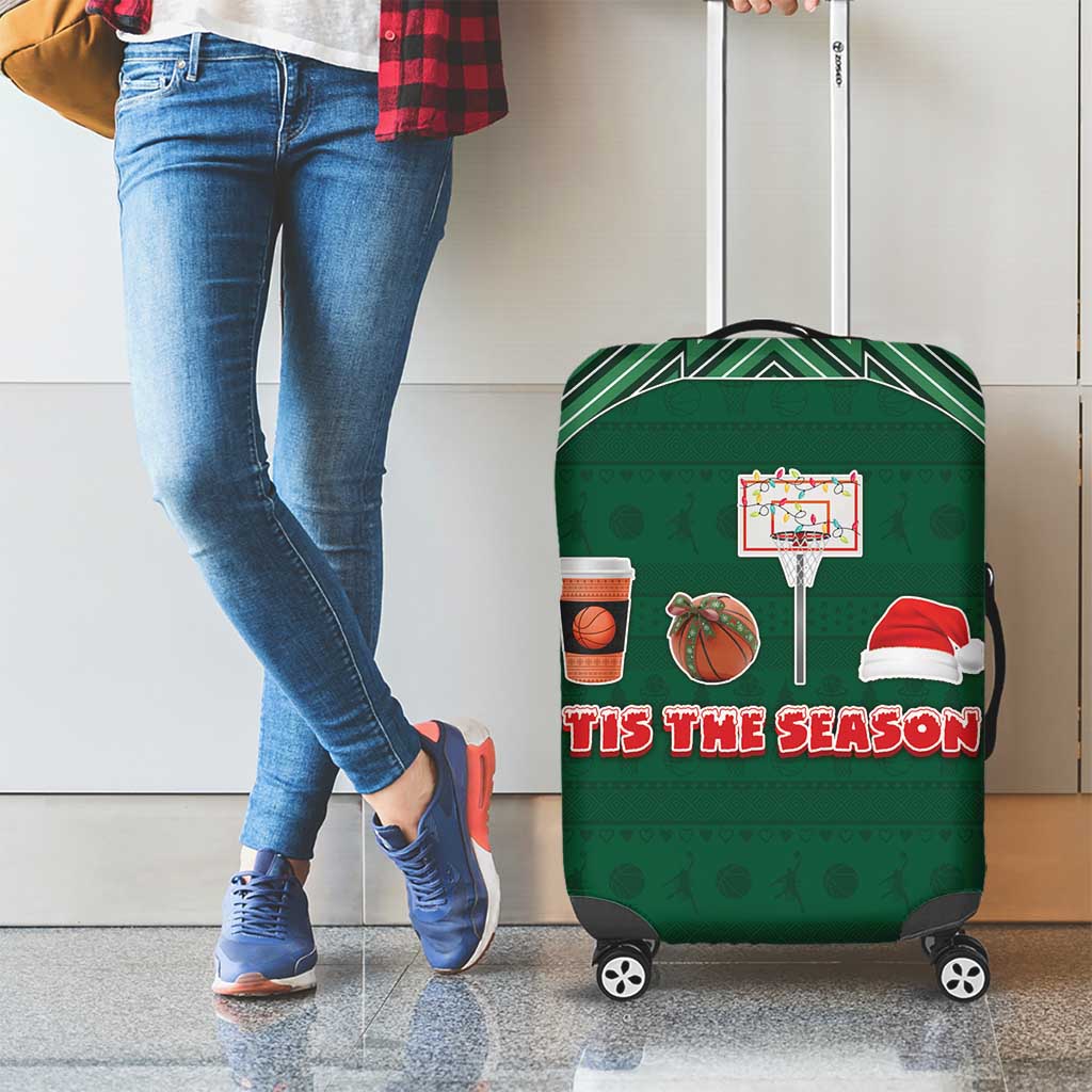 Basketball Christmas Luggage Cover Tis The Season - Wonder Print Shop