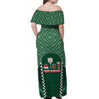 Basketball Christmas Off Shoulder Maxi Dress Tis The Season - Wonder Print Shop