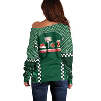 Basketball Christmas Off Shoulder Sweater Tis The Season - Wonder Print Shop