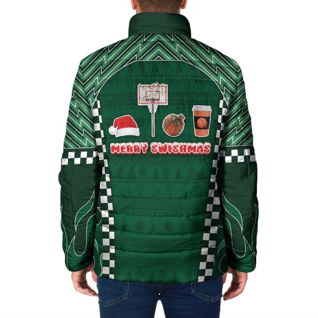Basketball Christmas Padded Jacket Tis The Season - Wonder Print Shop