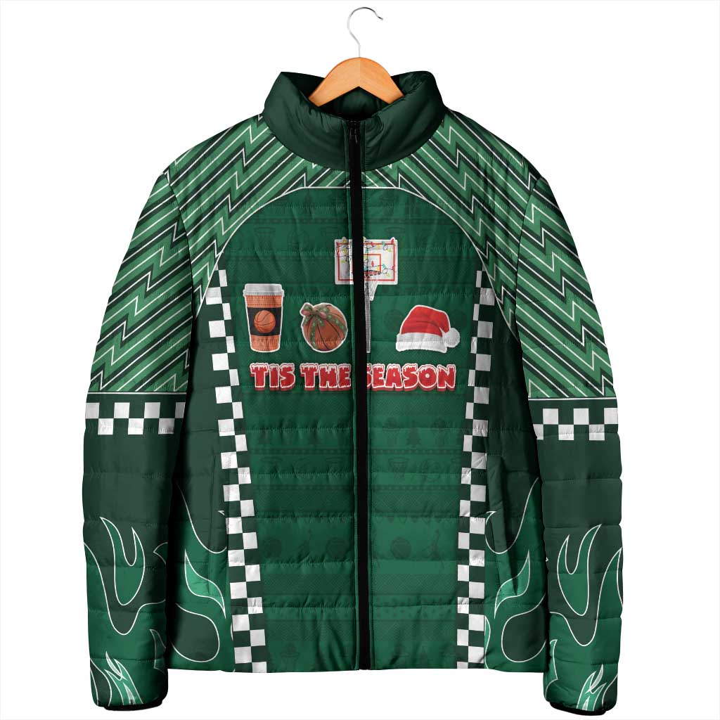 Basketball Christmas Padded Jacket Tis The Season - Wonder Print Shop