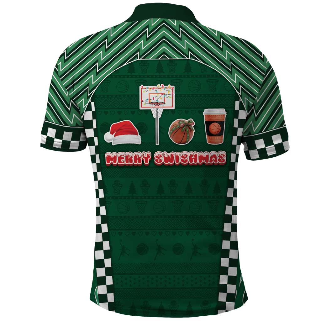 Basketball Christmas Polo Shirt Tis The Season - Wonder Print Shop