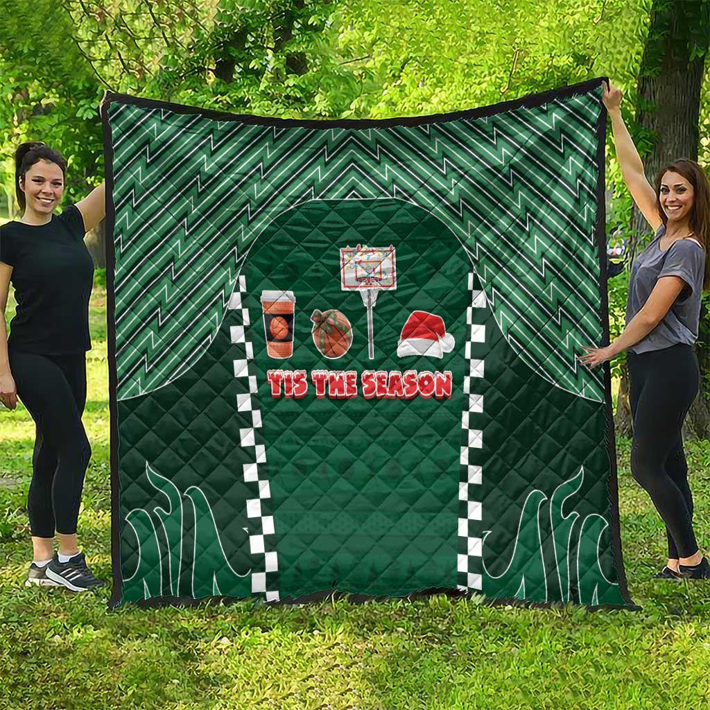 Basketball Christmas Quilt Tis The Season - Wonder Print Shop