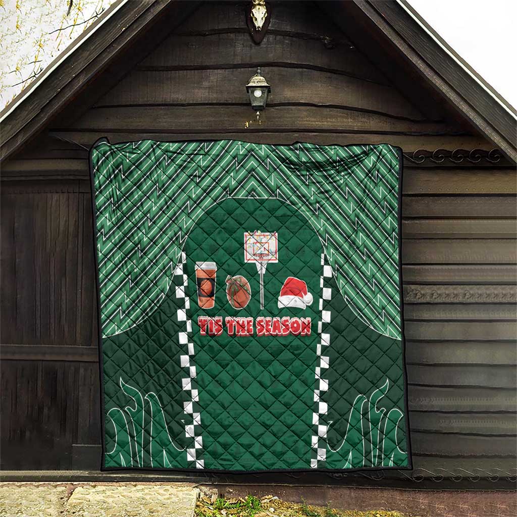 Basketball Christmas Quilt Tis The Season - Wonder Print Shop