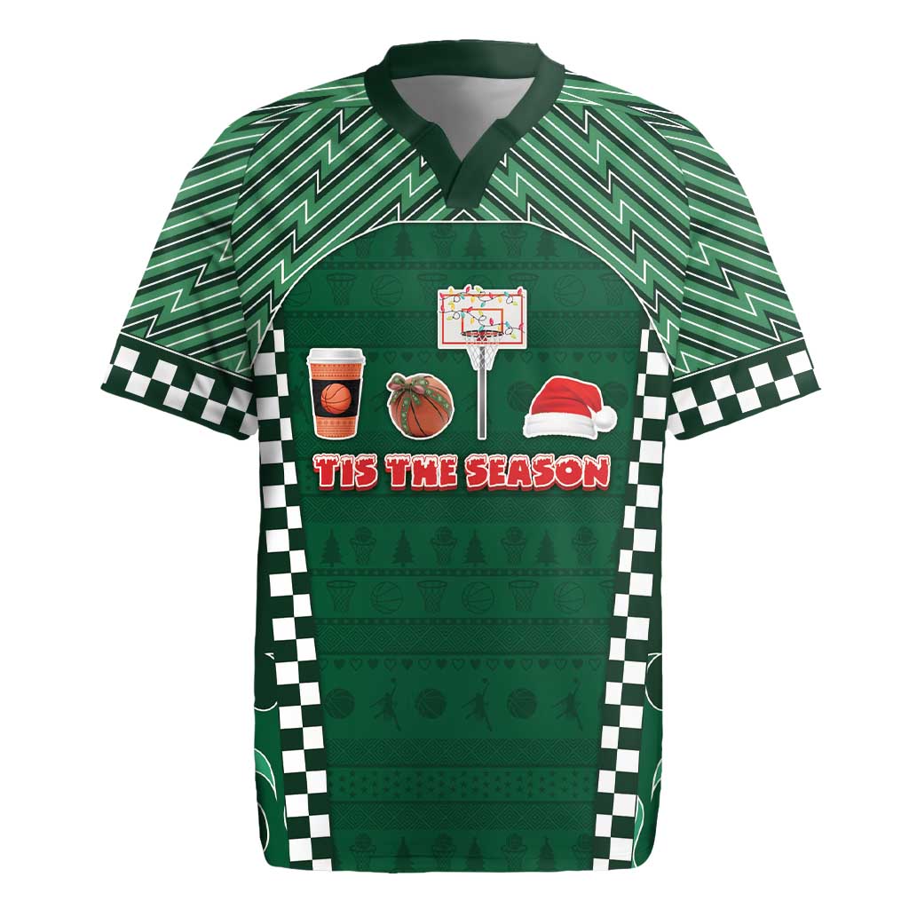 Basketball Christmas Rugby Jersey Tis The Season - Wonder Print Shop