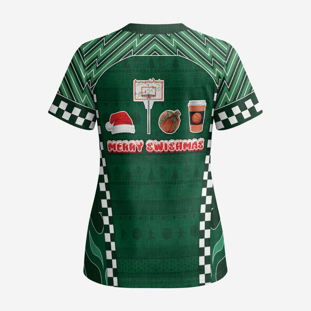 Basketball Christmas Scrub Top Tis The Season - Wonder Print Shop