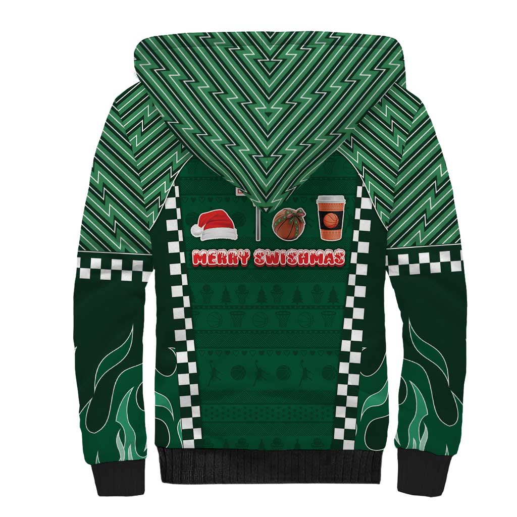 Basketball Christmas Sherpa Hoodie Tis The Season - Wonder Print Shop