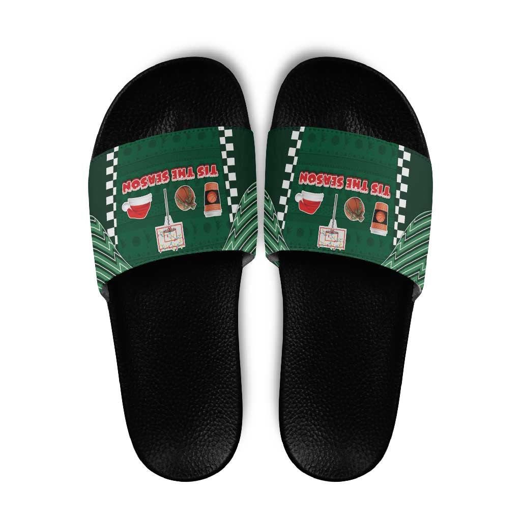 Basketball Christmas Slide Sandals Tis The Season - Wonder Print Shop