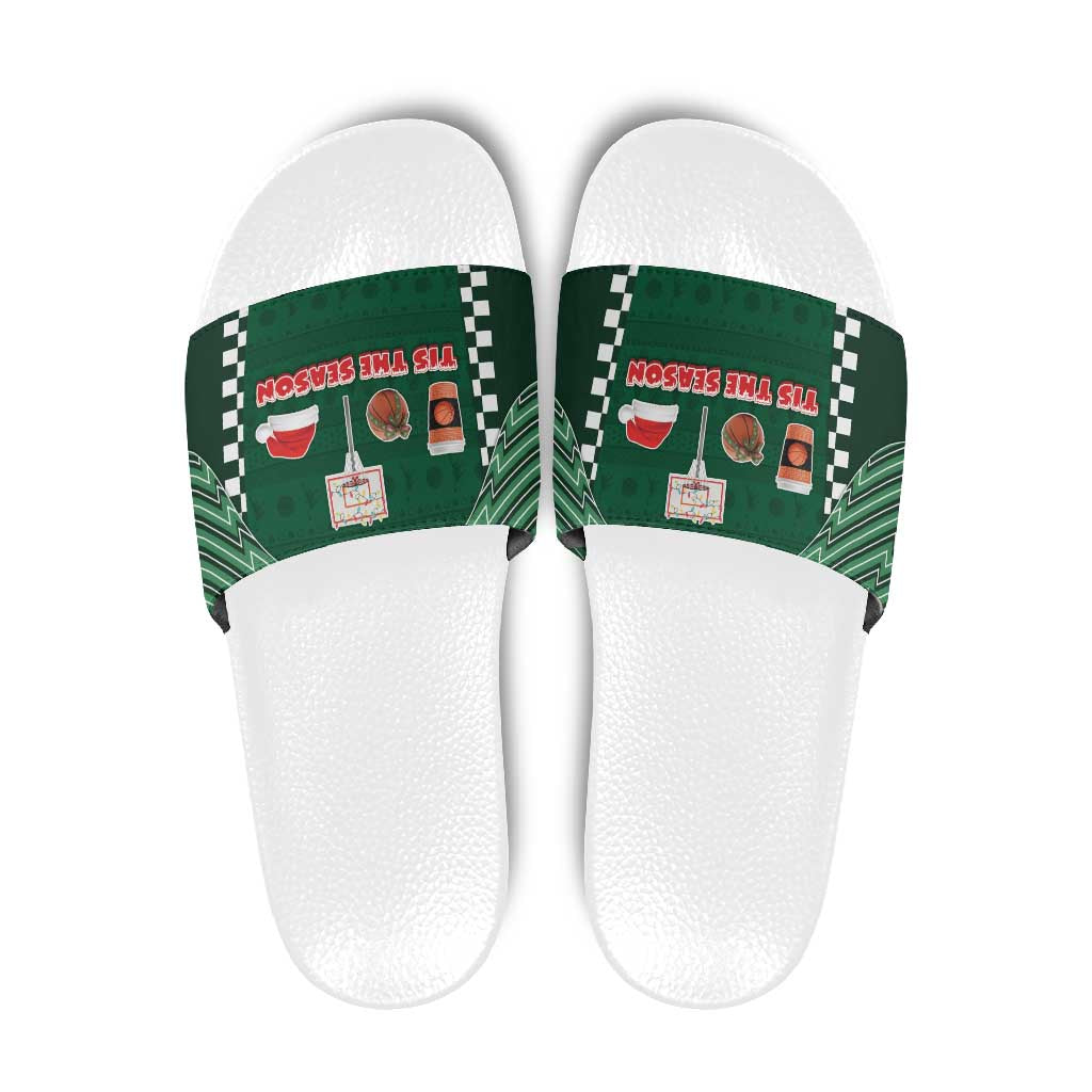 Basketball Christmas Slide Sandals Tis The Season - Wonder Print Shop