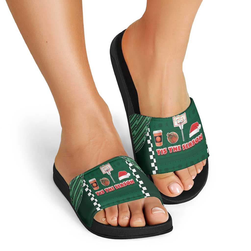 Basketball Christmas Slide Sandals Tis The Season - Wonder Print Shop