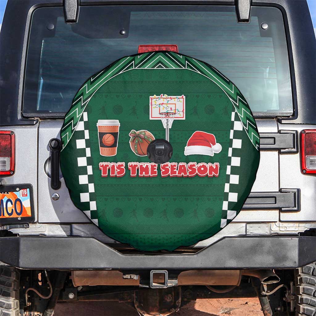 Basketball Christmas Spare Tire Cover Tis The Season - Wonder Print Shop