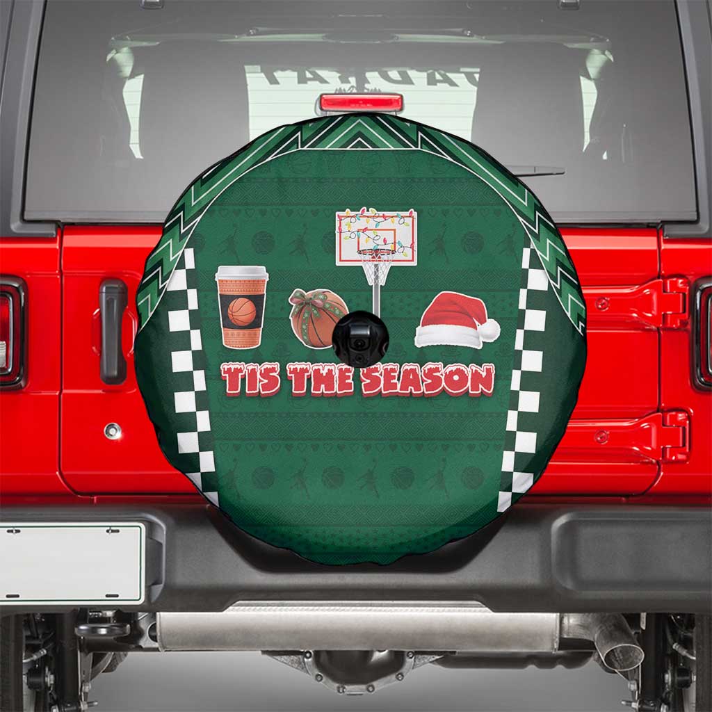 Basketball Christmas Spare Tire Cover Tis The Season - Wonder Print Shop