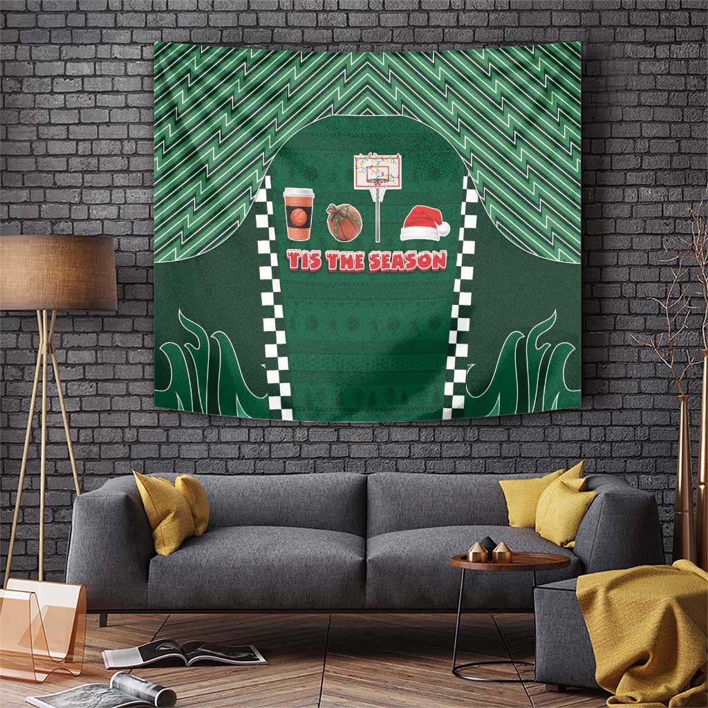 Basketball Christmas Tapestry Tis The Season - Wonder Print Shop