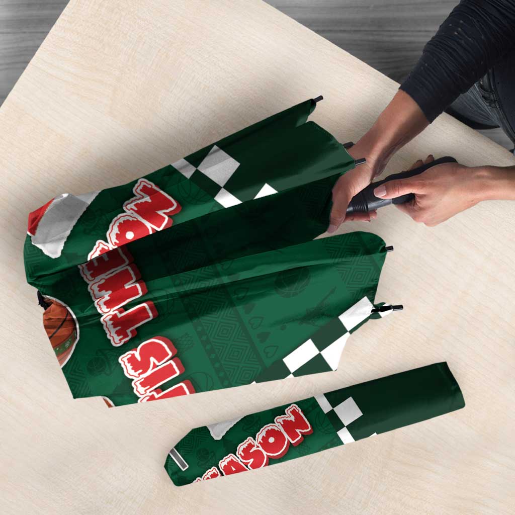 Basketball Christmas Umbrella Tis The Season - Wonder Print Shop