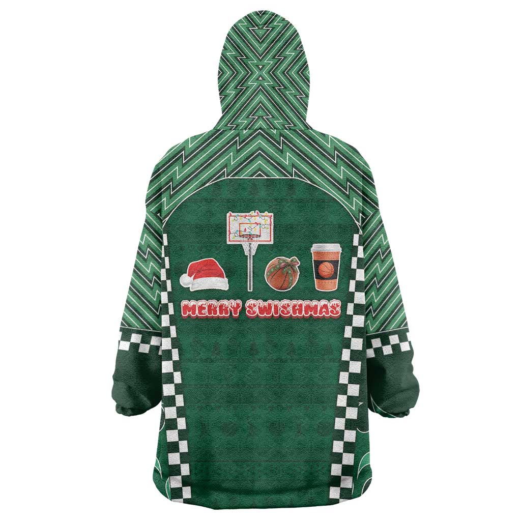 Basketball Christmas Wearable Blanket Hoodie Tis The Season - Wonder Print Shop