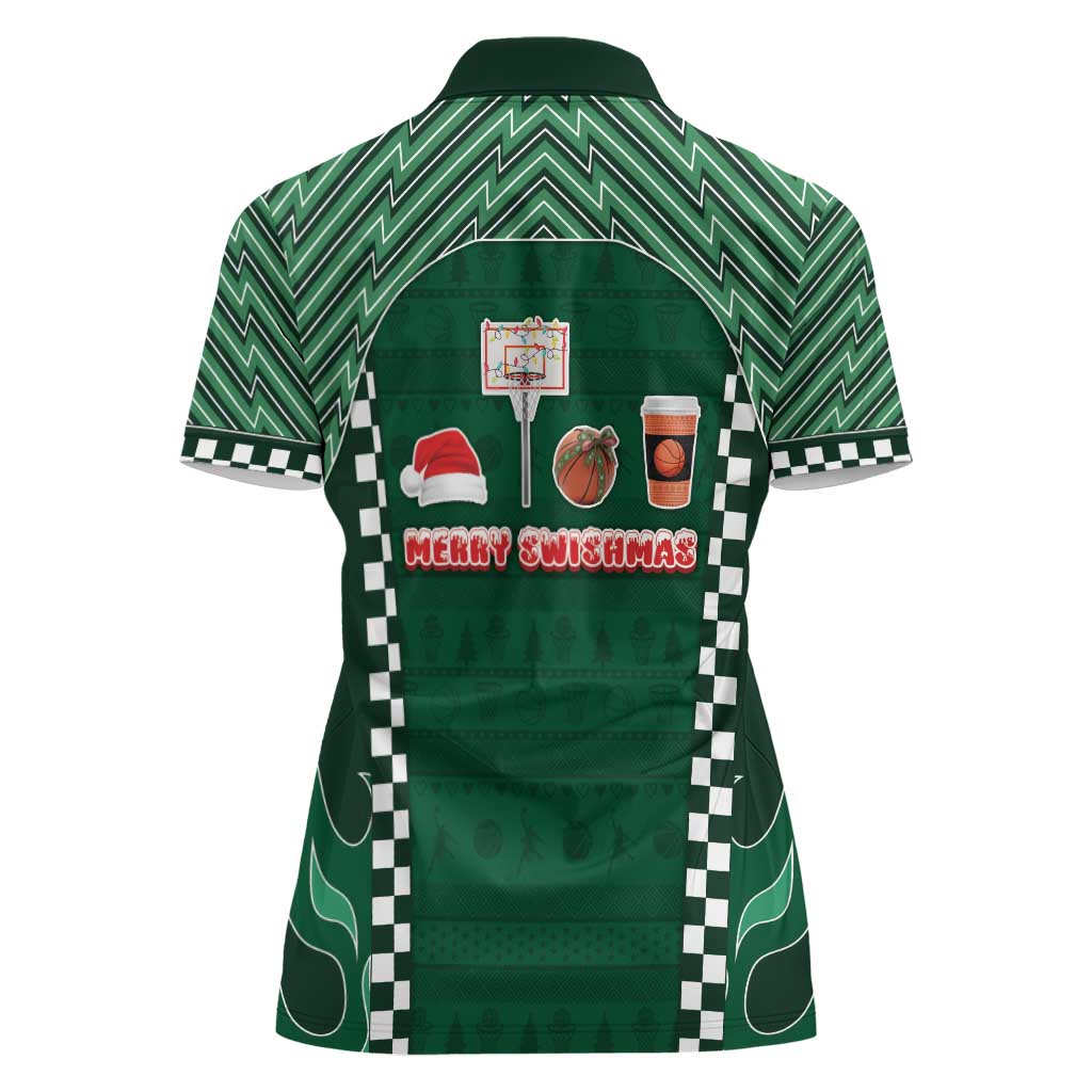 Basketball Christmas Women Polo Shirt Tis The Season - Wonder Print Shop