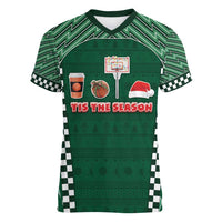 Basketball Christmas Women V-Neck T-Shirt Tis The Season - Wonder Print Shop