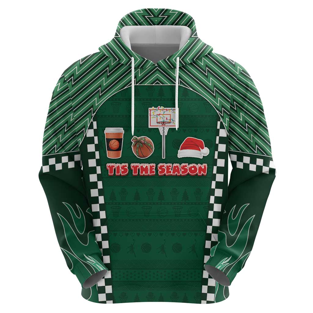 Basketball Christmas Zip Hoodie Tis The Season - Wonder Print Shop