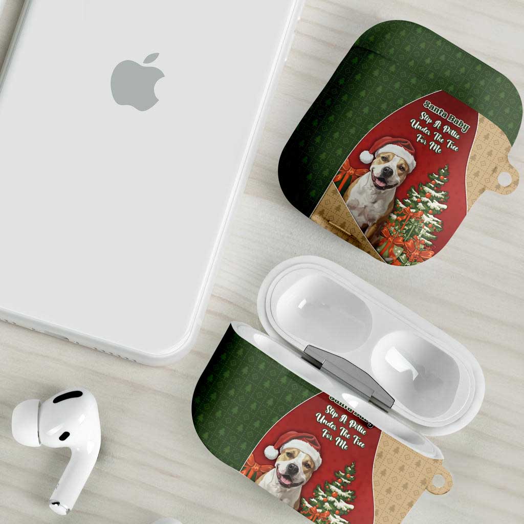Merry Pitmas AirPods Case Santa Baby Slip A Pittie Under The Tree For Me - Wonder Print Shop