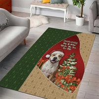 Merry Pitmas Area Rug Santa Baby Slip A Pittie Under The Tree For Me - Wonder Print Shop
