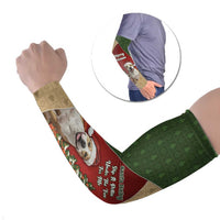 Merry Pitmas Arm Sleeves Santa Baby Slip A Pittie Under The Tree For Me - Wonder Print Shop