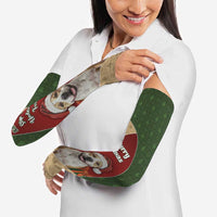 Merry Pitmas Arm Sleeves Santa Baby Slip A Pittie Under The Tree For Me - Wonder Print Shop