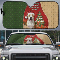 Merry Pitmas Auto Sun Shade Santa Baby Slip A Pittie Under The Tree For Me - Wonder Print Shop