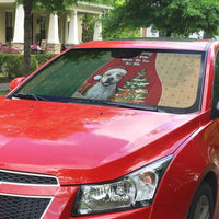 Merry Pitmas Auto Sun Shade Santa Baby Slip A Pittie Under The Tree For Me - Wonder Print Shop