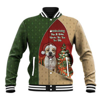 Merry Pitmas Baseball Jacket Santa Baby Slip A Pittie Under The Tree For Me - Wonder Print Shop