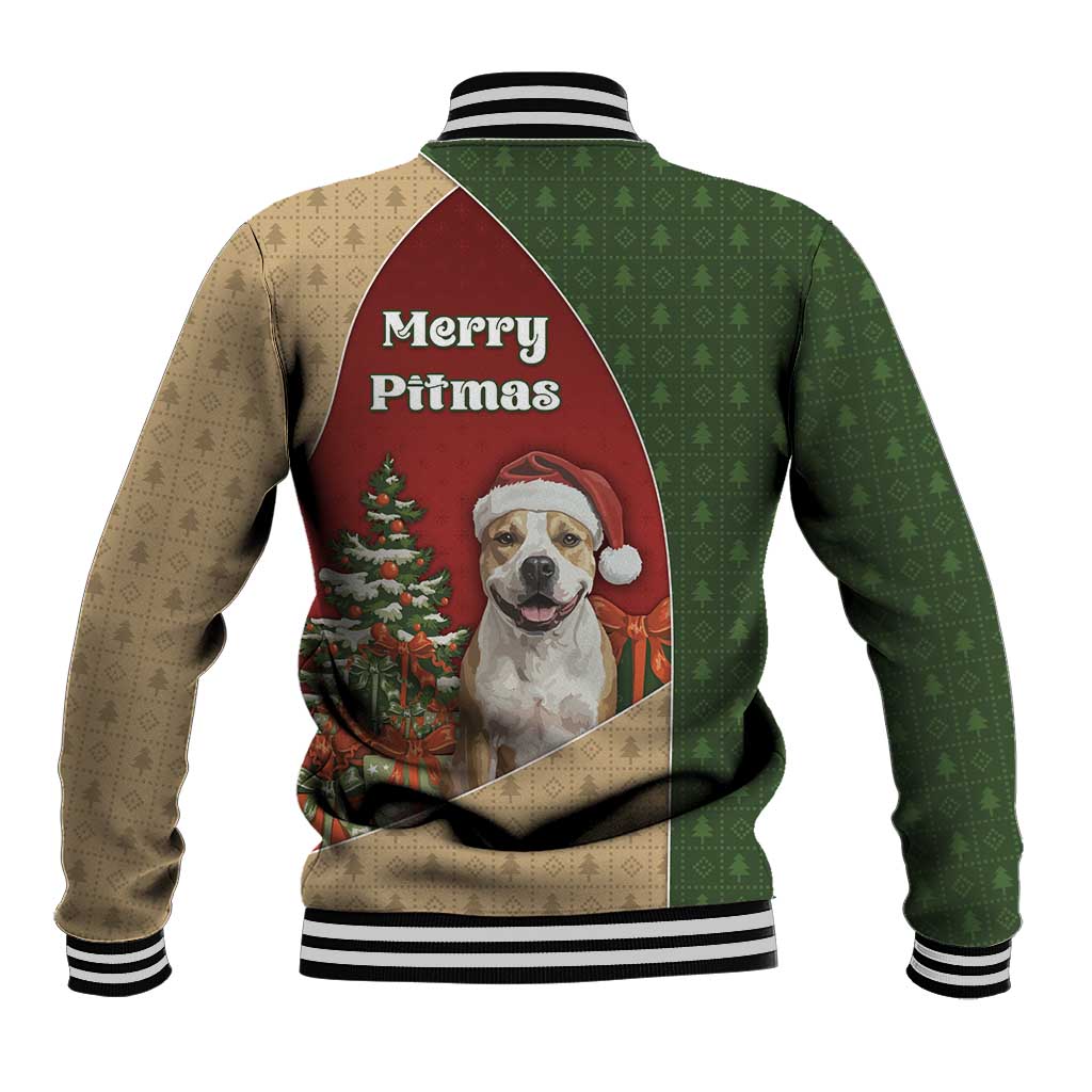 Merry Pitmas Baseball Jacket Santa Baby Slip A Pittie Under The Tree For Me - Wonder Print Shop
