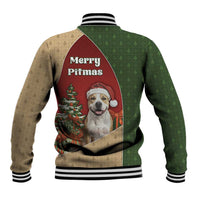 Merry Pitmas Baseball Jacket Santa Baby Slip A Pittie Under The Tree For Me - Wonder Print Shop