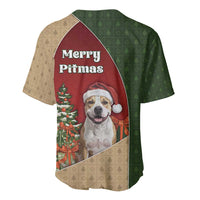 Merry Pitmas Baseball Jersey Santa Baby Slip A Pittie Under The Tree For Me - Wonder Print Shop