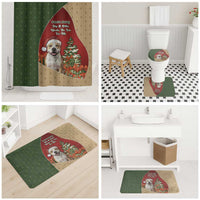 Merry Pitmas Bathroom Set Santa Baby Slip A Pittie Under The Tree For Me - Wonder Print Shop