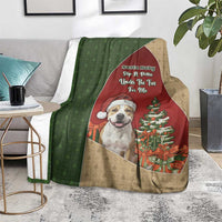 Merry Pitmas Blanket Santa Baby Slip A Pittie Under The Tree For Me - Wonder Print Shop
