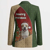 Merry Pitmas Blazer Santa Baby Slip A Pittie Under The Tree For Me - Wonder Print Shop