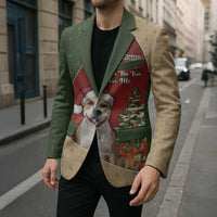 Merry Pitmas Blazer Santa Baby Slip A Pittie Under The Tree For Me - Wonder Print Shop