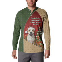 Merry Pitmas Button Sweatshirt Santa Baby Slip A Pittie Under The Tree For Me - Wonder Print Shop