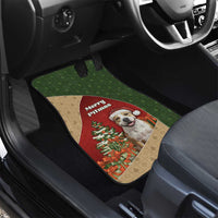 Merry Pitmas Car Mats Santa Baby Slip A Pittie Under The Tree For Me - Wonder Print Shop