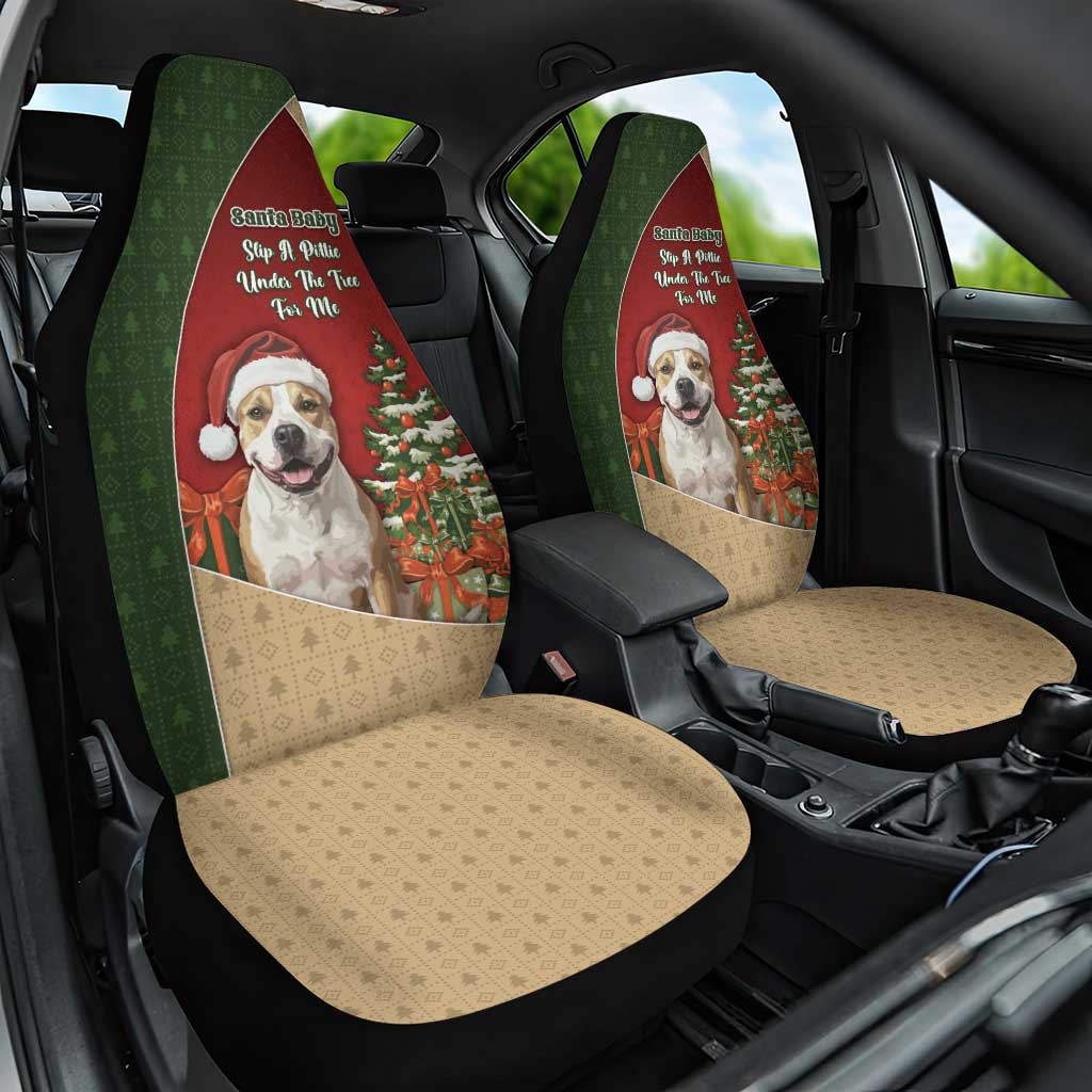 Merry Pitmas Car Seat Cover Santa Baby Slip A Pittie Under The Tree For Me - Wonder Print Shop