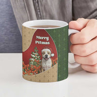 Merry Pitmas Ceramic Mug Santa Baby Slip A Pittie Under The Tree For Me - Wonder Print Shop