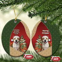 Merry Pitmas Ceramic Ornament Santa Baby Slip A Pittie Under The Tree For Me - Wonder Print Shop