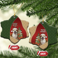 Merry Pitmas Ceramic Ornament Santa Baby Slip A Pittie Under The Tree For Me - Wonder Print Shop