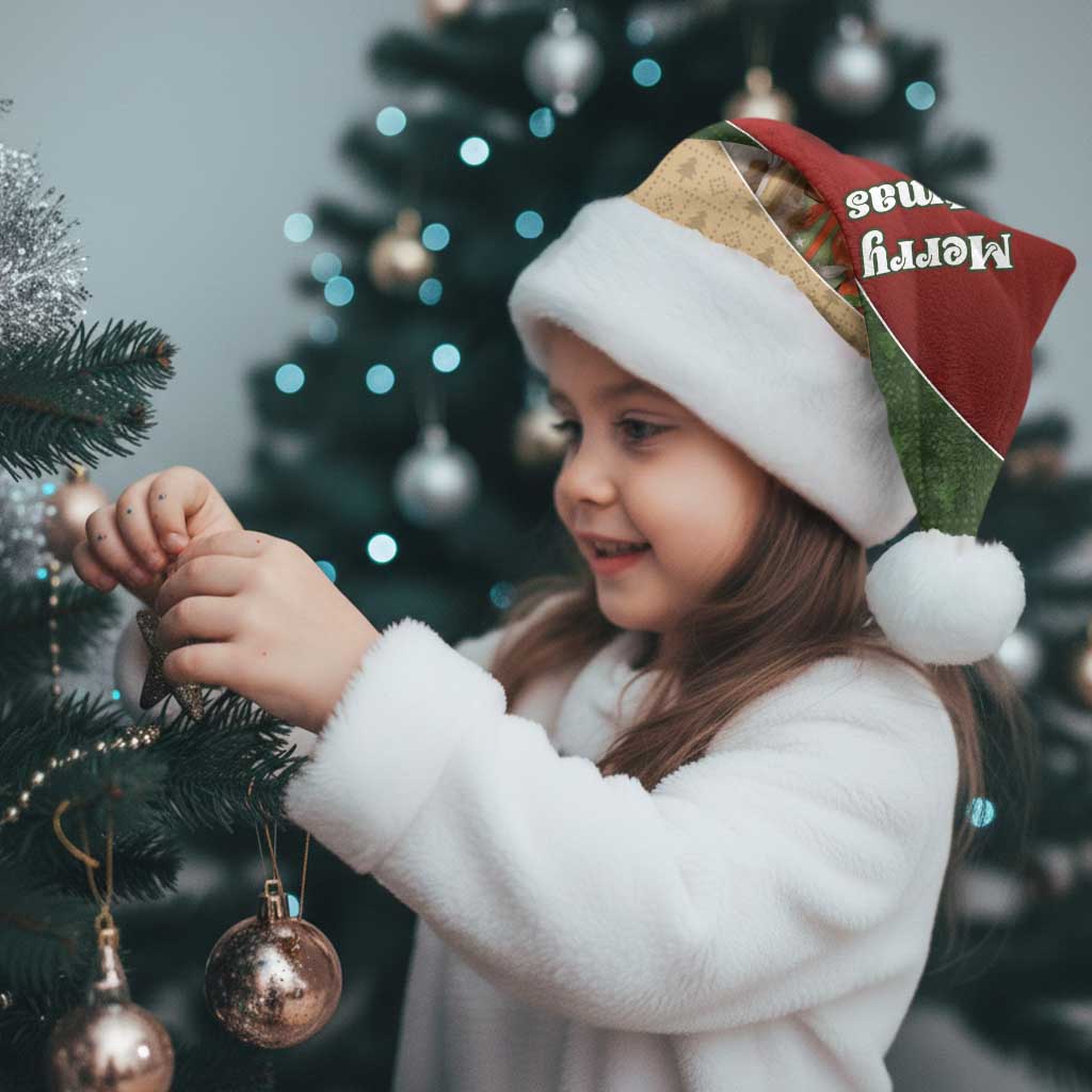 Merry Pitmas Christmas Santa Hat Santa Baby Slip A Pittie Under The Tree For Me - Wonder Print Shop