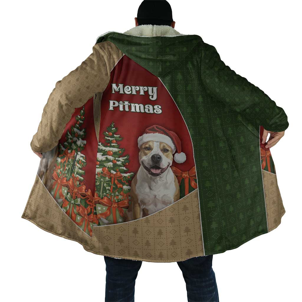 Merry Pitmas Cloak Santa Baby Slip A Pittie Under The Tree For Me - Wonder Print Shop