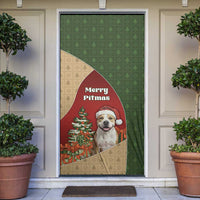 Merry Pitmas Door Cover Santa Baby Slip A Pittie Under The Tree For Me - Wonder Print Shop