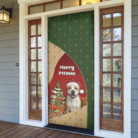 Merry Pitmas Door Cover Santa Baby Slip A Pittie Under The Tree For Me - Wonder Print Shop